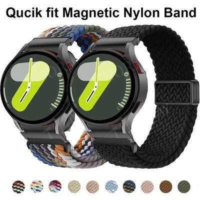 Quickfit Nylon Armband für Samsung Galaxy Watch 7 FE 6 5 4 40/44mm Classic 5 Pro
