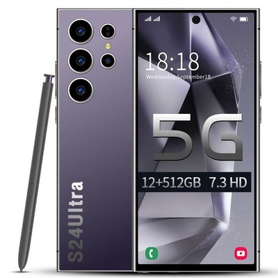 2026 7,3''-S24 Ultra 5G Smartphone mit Android 14, Dual-SIM-Mobiltelefon DE