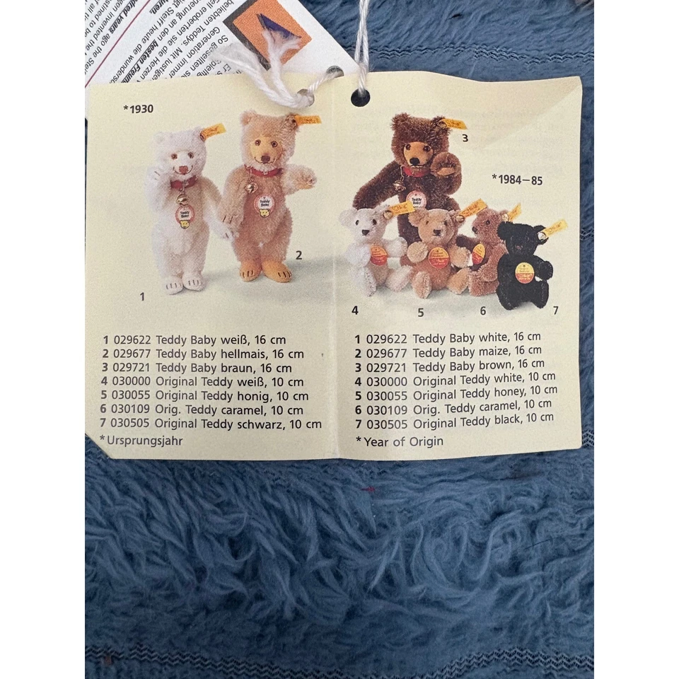 Steiff Historic Miniatures Teddy Bear Golden Brown Mohair Collector Item - Image 3 of 4