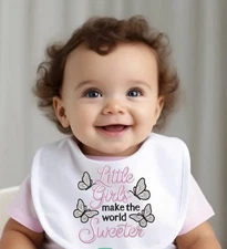 Embroidered Baby Bibs Set Of 2 Handmade Baby Bibs Funny Cute Bibs For Baby Girl