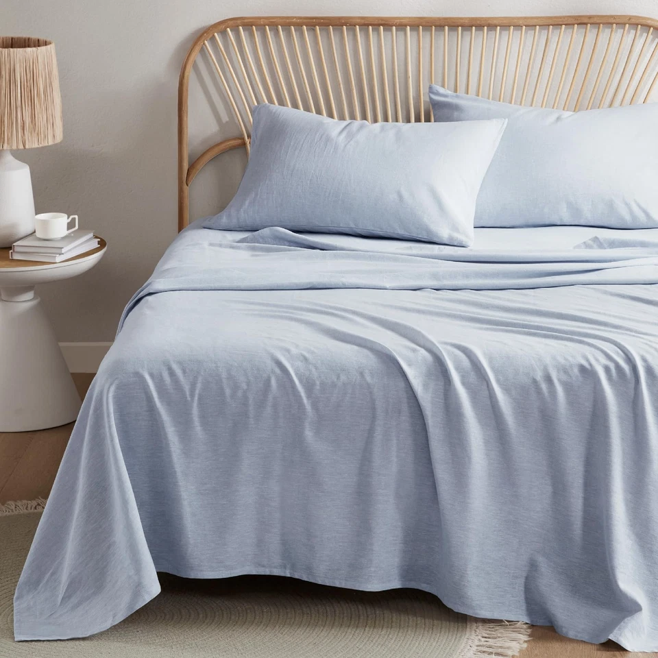 Organic Linen Sheet Set - 4 Pcs Linen Cotton Bed Sheet Queen Size, Nature Fre... - Image 3 of 4