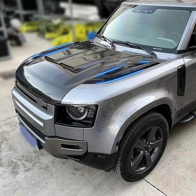 Gloss Black For Land Rover Defender 90 110 2020-2023 Air Bonnet Hood Scoop Vent