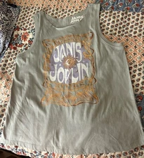 Women’s M Janis Joplin Graphic Tank Top~Gray