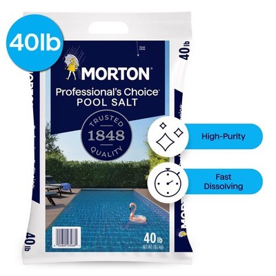 Morton 12466 Professionals Choice Granule Pool Salt 40 lb