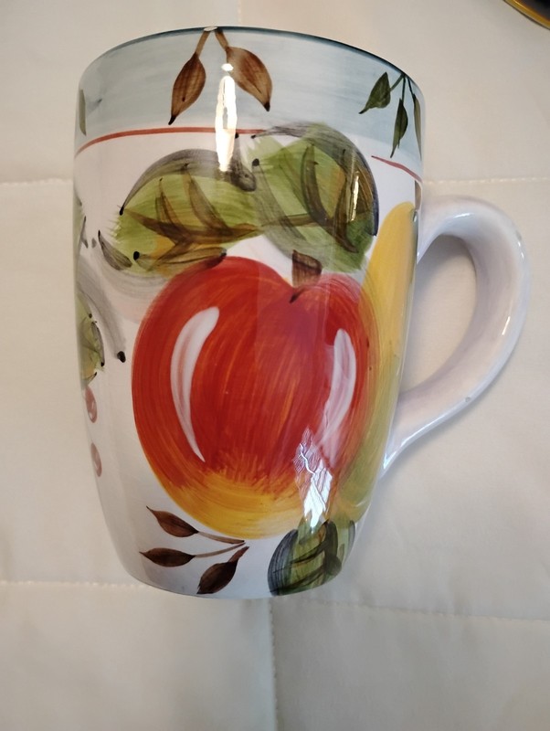 Heritage Mint Black Forest Fruits Coffee Mug 12 oz Colorful Ceramic Tall Coffee