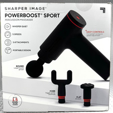 Sharper Image Powerboost Sport Percussion Massager Handheld Portable 1019735