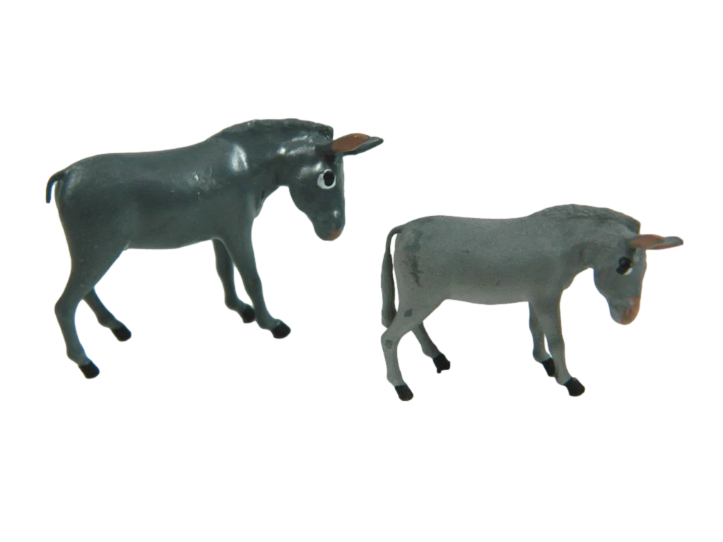 FADEDA 2X Bue e Asino/Altezza: 12 cm/dipinto a mano/Figure di presepe dettagliate - Decorazione da tavolo di Natale Accessori per presepe