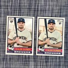 2025 Topps Heritage High Number Caleb Durbin #539 Chrome & Base Lot RC-Brewers