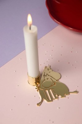 Moomin Love Kerzenhalter Gold Recyceltes Metall - Schwedisches Design