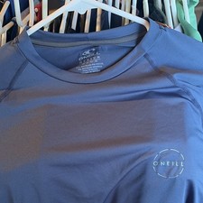 O'Neill Premium Skins Long Sleeve Rash Guard Shirt Blue Size Medium