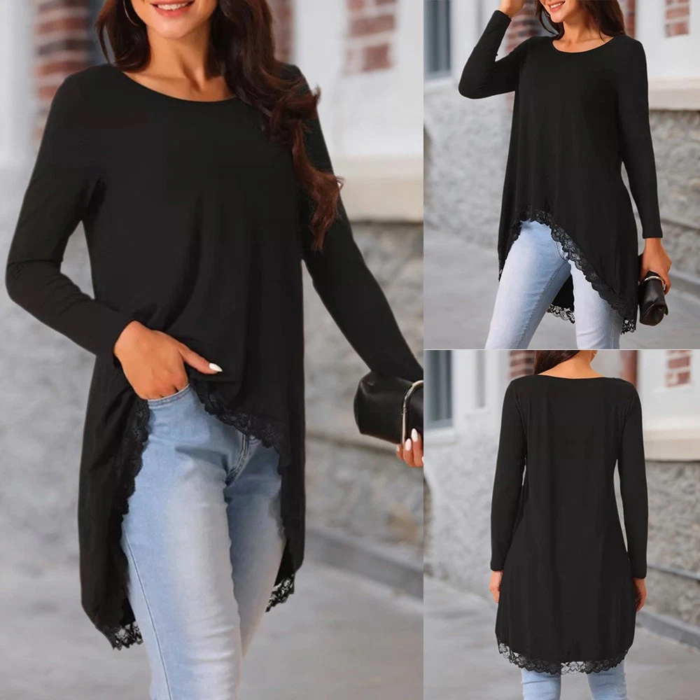 Damen Langarmshirt Mit * Eckauschnitt Und Schwingä Produktbild-Vorschau 6