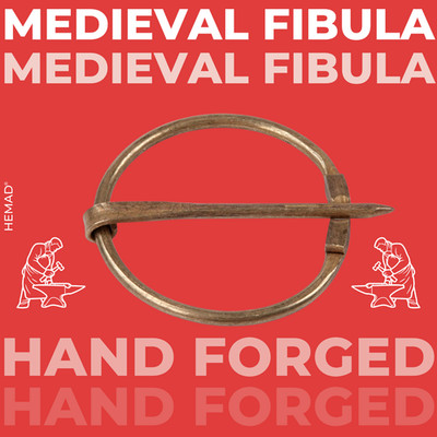 Mittelalter Fibel Gewandnadel Tyr (Set) 3 cm Messing Golden | Wikinger Gewandung