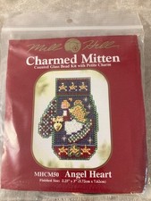 Mill Hill Charmed Mitten Bead Kit Angel Heart w/Charm 2005 MHCM50