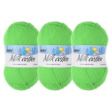 Cotton Yarn,Soft Knitting Yarn -3 Skeins/3 218yards/3 3.53oz/Slight Green