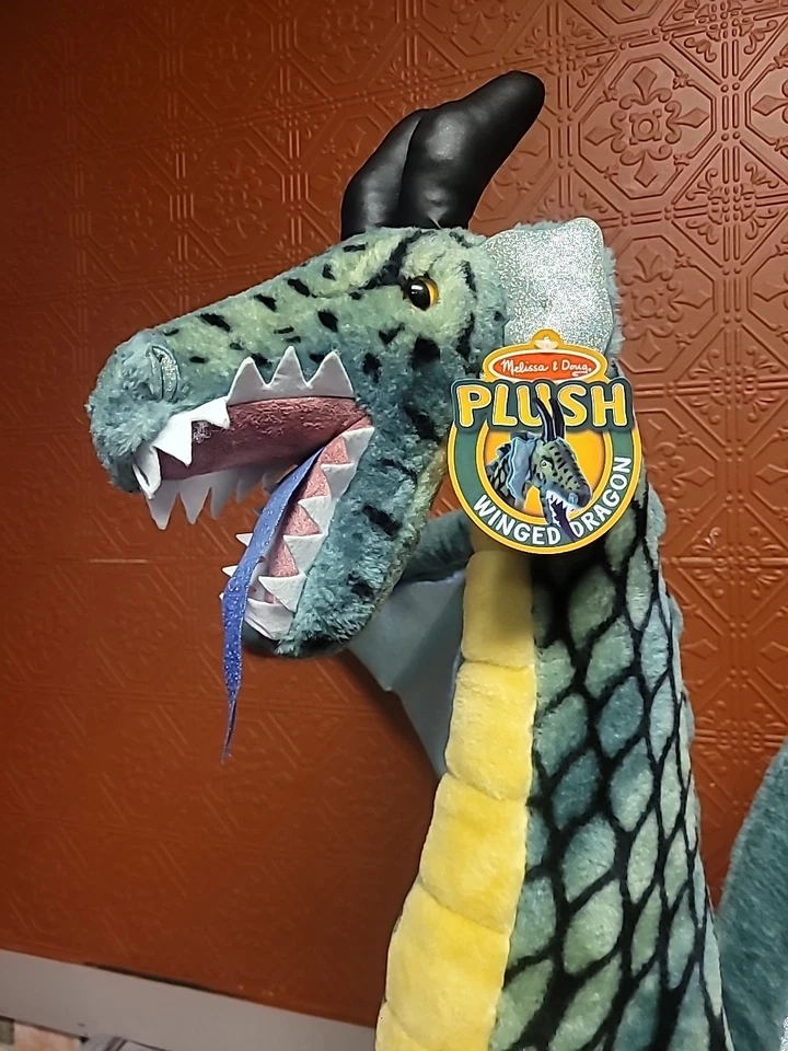 Melissa & Doug Dragón Alado Gigante Peluche Peluche Ojos de Plástico Foto 3 de 4