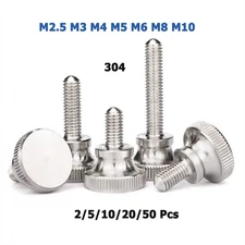 M2.5 M3 M4 M5 M6 M8 M10 Knurling Head Knurled Thumb Screw 304 Stainless Steel