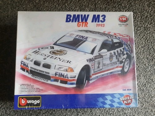 KIT METALLO BMW M3 GTR 1993 MADE IN ITALY BURAGO 5534 1:24. NUOVO E SIGILLATO