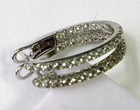 QVC 1.50cttw White Topaz Gemstone Sterling Silver Inside Out Hoop Earrings — photo 3