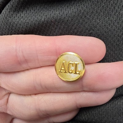 ACL Atlantic Gold Coast Line Small Gold Tone Uniform Button Waterbury