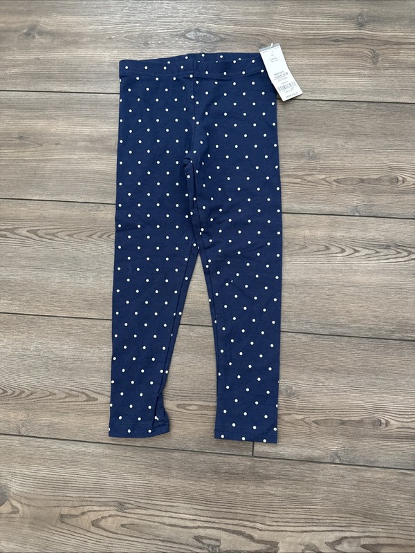 Girls Blue With White Polka Dot NWT Leggings - Carters - Size 6