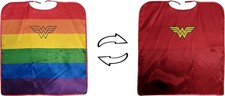 Wonder Woman Pride Cape DC Comics Fancy Dress Up Halloween Costume Accessory