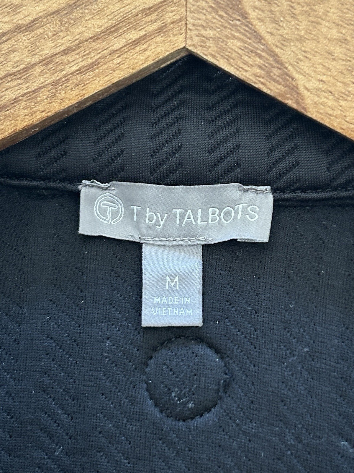 T By Talbots Jacket Medium Zip Fitted Textured Ja… - image 13