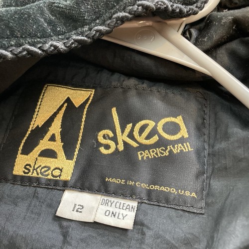 Vintage Skea Paris Vail Women's Black Velour Winter Jacket Size 12 1980’s Aspen - Picture 5 of 14