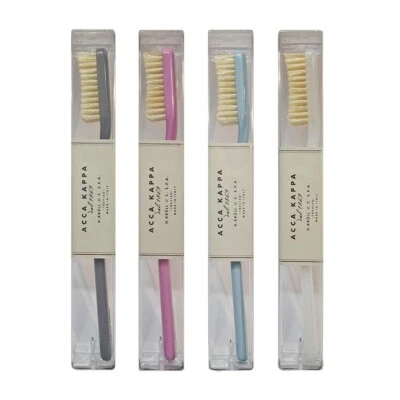4pz Acca Kappa spazzolino da denti pura setola colori assortiti 648 medio