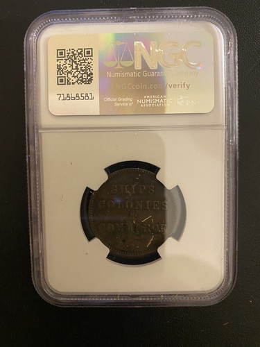 Circa 1835 Canada Ships Colonies & Commerce Token NGC AU Details - Picture 2 of 2