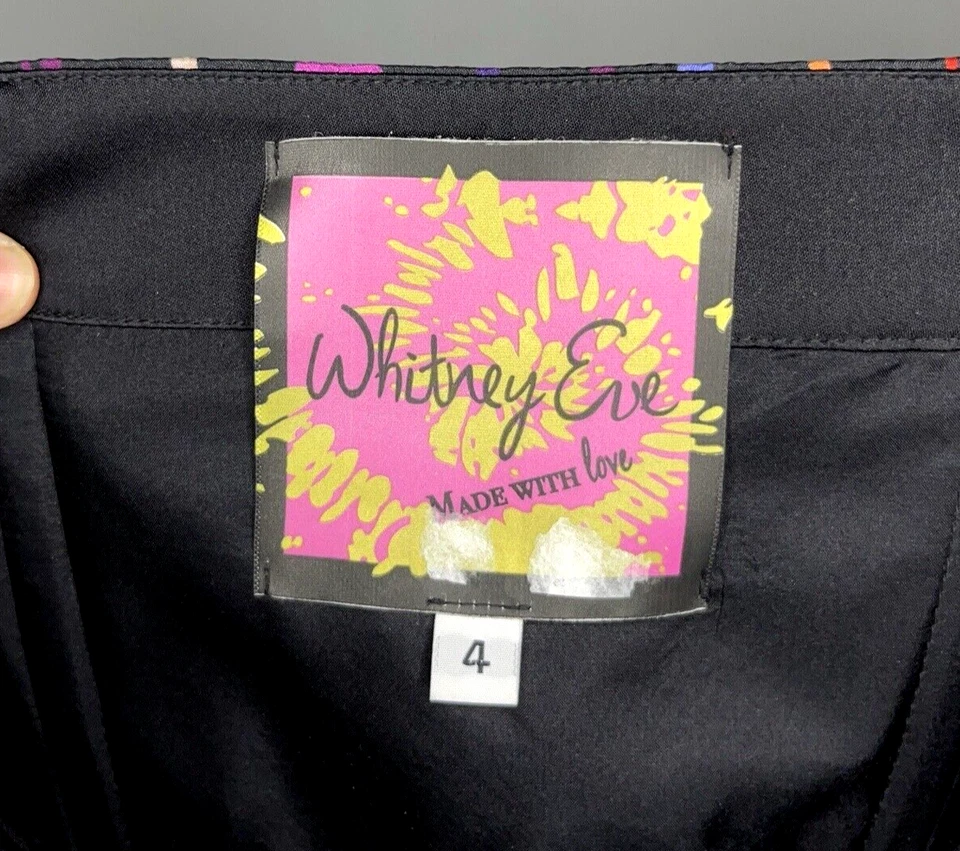 Топ женский Whitney Eve 4 черный розовый с принтом шелковый пеплум корсет многослойная оборка Y2K - Изображение 3 из 4