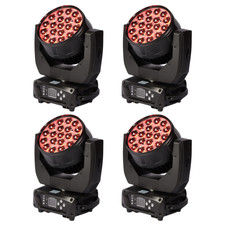 4x Thor Pl-65 Led Wash Zoom Moving Head 19 X 15w Osram Rgbw Led Inc Flightcase