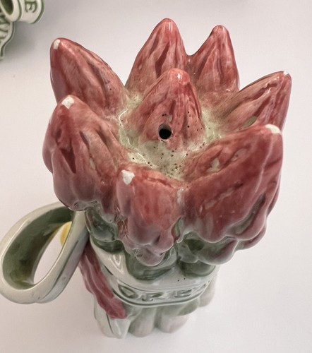 Fitz & Floyd Asparagus Artichoke Salt & Pepper Shakers Herb Garden 1996-2000 - Picture 6 of 12