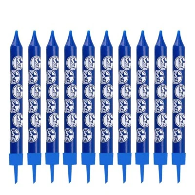FC Schalke 04 Geburtstagskerzen 10er Pack Kerze Geburtstag S04 Logo Fanartikel