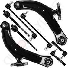 8pcs Front Lower Control Arms Tie Rods End Sway Bars For 2007-2012 Nissan Sentra