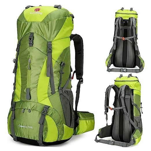 75L Hiking Backpack for Men Women Daypack Backpack Outdoor Waterproof Green