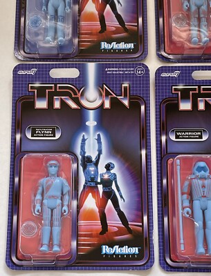 Full Set Of 4 Tron ReAction Figures By Super 7 Disney Exclusive