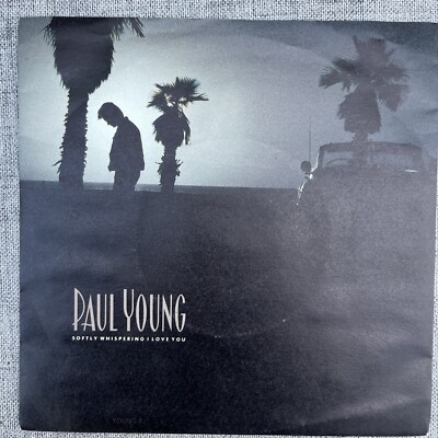 Paul Young - Softly Whispering I Love You - Used Vinyl Record 7 - 56 - S1177z