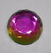 Swarovski Crystal Vitrail Light 29mm Faceted Half Ball Paperweight; RARE; Gift