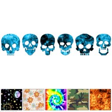 Row Skulls - Decal Sticker - Multiple Patterns  Sizes - ebn7180