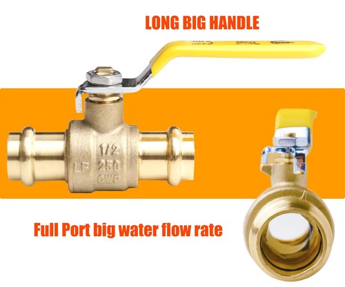 10 Pack 1/2" Press Propress Ball Valve Pro Press Ball Valve Fittings to Press... - Picture 7 of 8