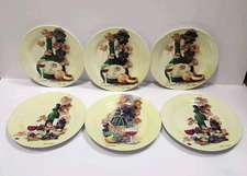 Wine Cheese Dessert Royal Norfolk 7 1/2" Snack Appetizer Plates-(6)