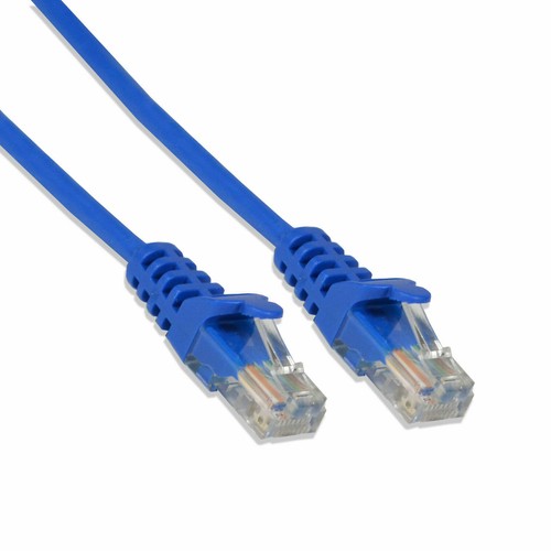 CAT6 24 Gauge Blue 1 ft 550Mhz UTP Patch Ethernet Network Cable Wire RJ45 LAN - Picture 1 of 3