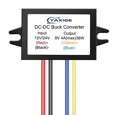 DC-DC 12V 24V to 9V 4A 36W Converter DC Voltage Reduction and stabilization W...