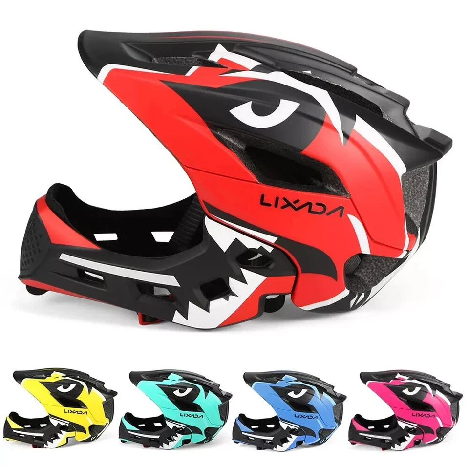 Kids Detachable Full Face Bike Helmet Cycling Sports Safety Protective Helmet UK - Image 2 of 4