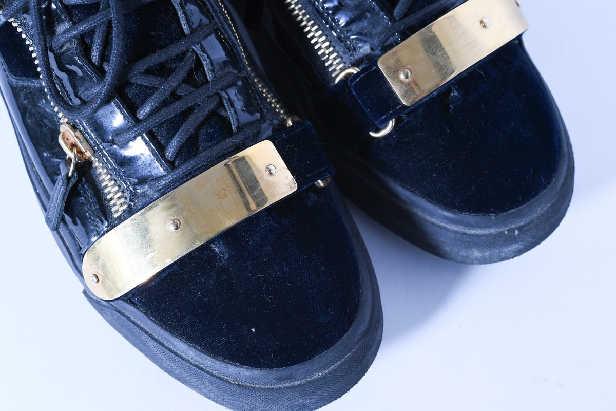 Giuseppe Zanotti Coby High-Top Sneakers - Black with Gold 