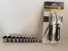 Snap On Tools 211FY 11pc 3/8" Drive 12 Point  SAE Shallow Set ..FREE KNIFE..#324