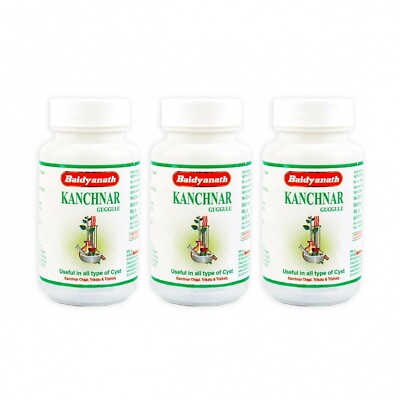 3 x Baidyanath Kanchnar Guggulu 240 Tabs Exp May 2028