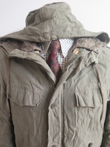 GERMAN ARMY CLASSIC PARKA Military Combat Jacket Coat OLIVE S 34-36" Euro 44-46 - Picture 2 of 10