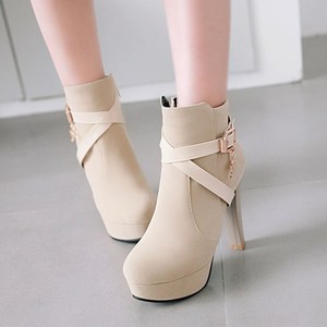 faux suede platform combat boots