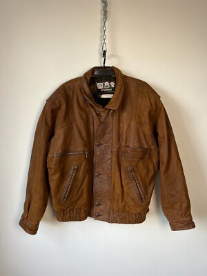 ジャケット・アウター brawn leather flight jacket 80s 90s A-2 RARE VINTAGE 1980s TYPE A-2 FLIGHT BROWN LEATHER JACKET Like